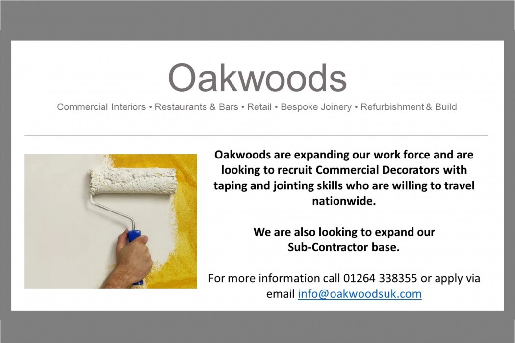 OAKWOODS ARE HIRING!!