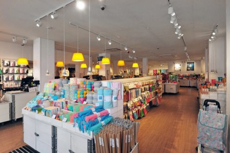 Flying Tiger, Oxford Street, London - interior wooden flooring