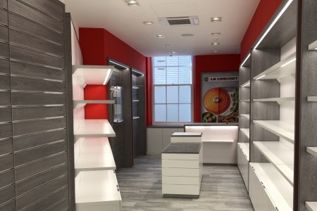 Le Creuset, Marylebone - bespoke display units