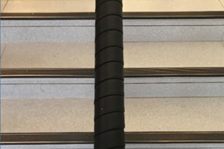 Meyer Bergman, Mount Street, Mayfair, London, Leather Clad Handrail