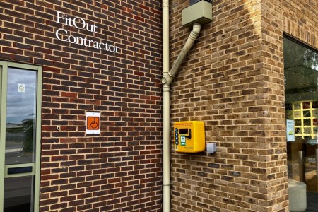 Fit out contractors external defibrillator