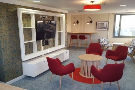Bespoke Commercial Joinery, Astor House, TV Surround
