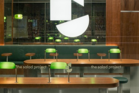 The Salad Project, Broadgate, London, Shopfront, Glazing, M&E, Fitout, Interiors, Seating