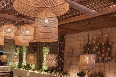 Megans, Islington Square, London, Interior, Lampshades, Macrame
