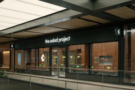 The Salad Project, Broadgate, London, Shopfront, Glazing, M&E, Fitout, Interiors, Seating