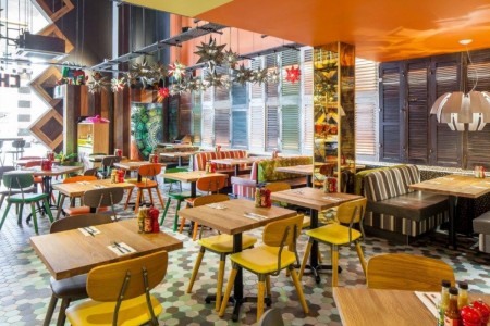 Chimichanga, Restaurant, Cabot Circus Bristol, Booth Seats, Flooring, Wall Tiling
