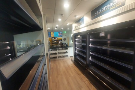 Café Local, Shopfront, Train Station, Coffee Shop, Cafe, Ramp,  Signage, Counter, Tills, Bespoke Joinery, Cabinets