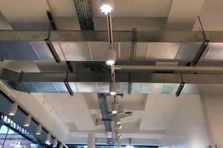 Flying Tiger, Old Spitalfields Market - ceiling with bespoke fittings