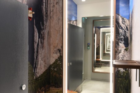 The North Face, Chelmsford - mountain graphics on walls in fitting rooms